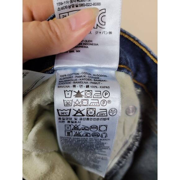 Levi's 514 Denim Straight Jeans Men's W33xL30 Blue 5-Pocket Cotton Dark Wash - Picture 4 of 4